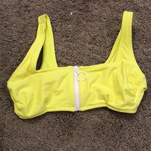 Neon yellow bikini top from target